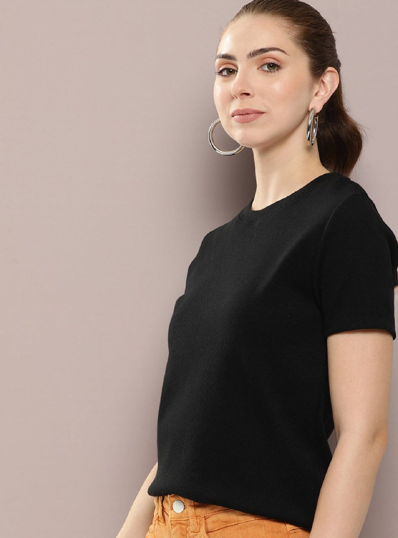 Affordable Ribbed T-Shirt Women - Trendy Style