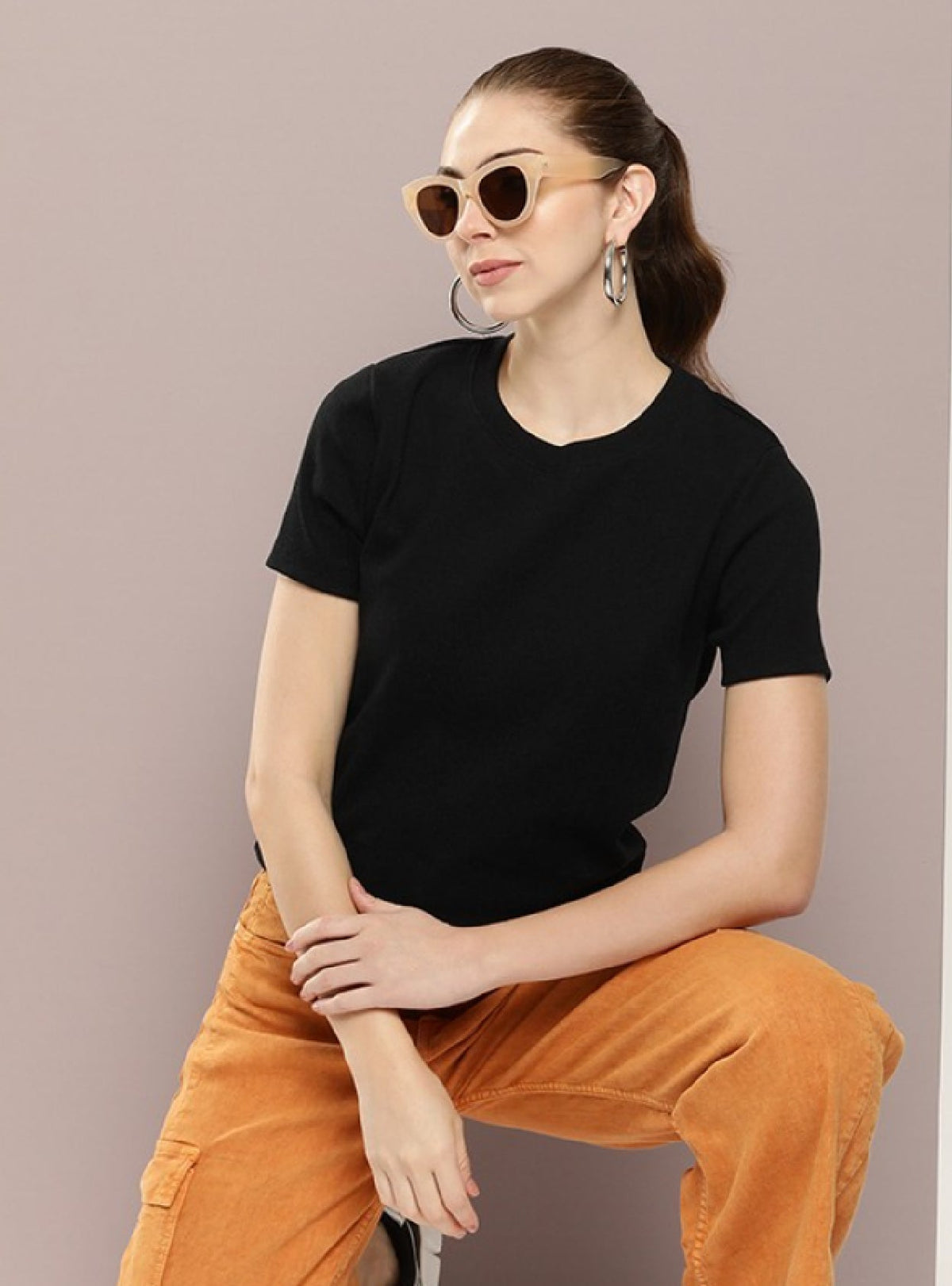 Affordable Ribbed T-Shirt Women - Trendy Style