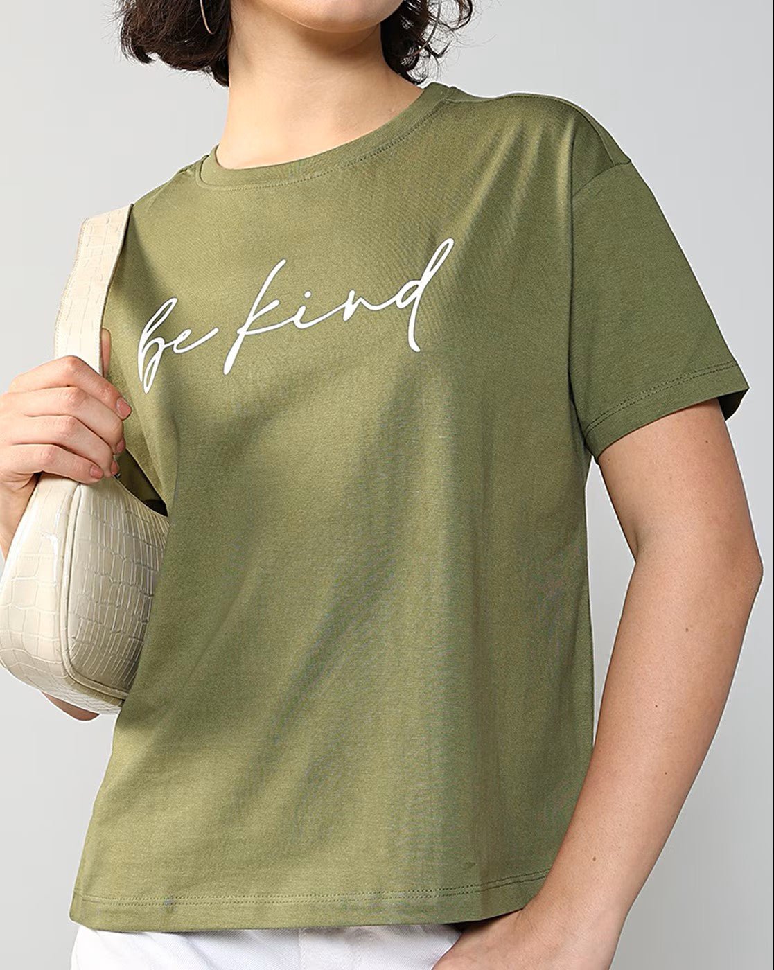 Casual Cotton T-Shirt Women - Be Kind Graphic