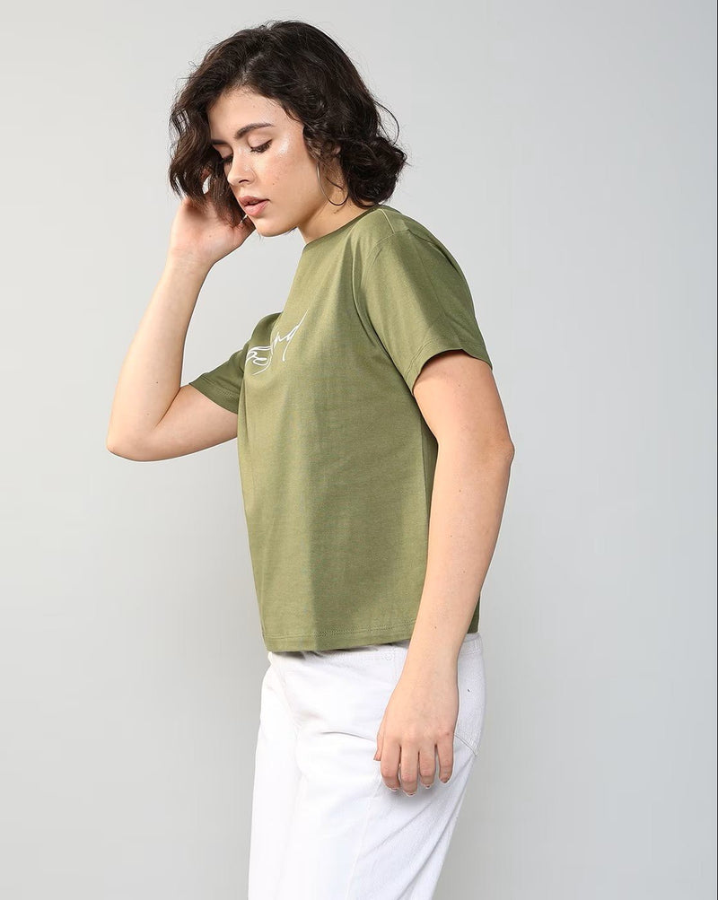 Casual Cotton T-Shirt Women - Be Kind Graphic