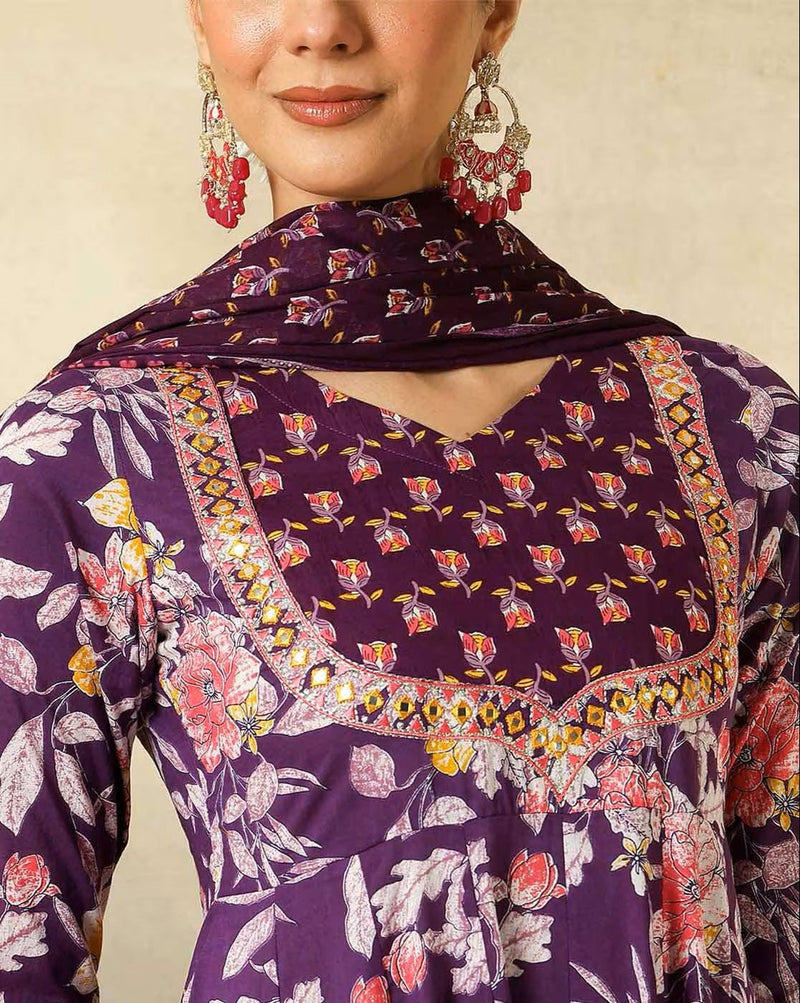 Aromie Cotton Kurta Set with Dupatta - Stylish 3 Piece