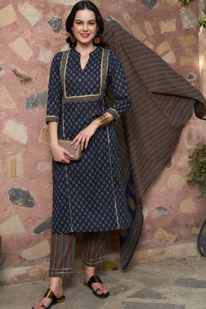 Aromie Floral Cotton Kurta Set Online for Women's Fashion