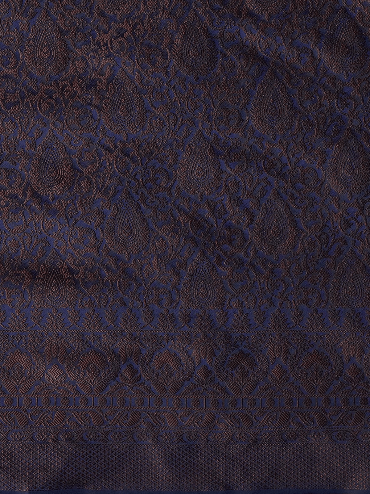 Aromie Navy Blue Wedding Saree - Elegant Indian Attire