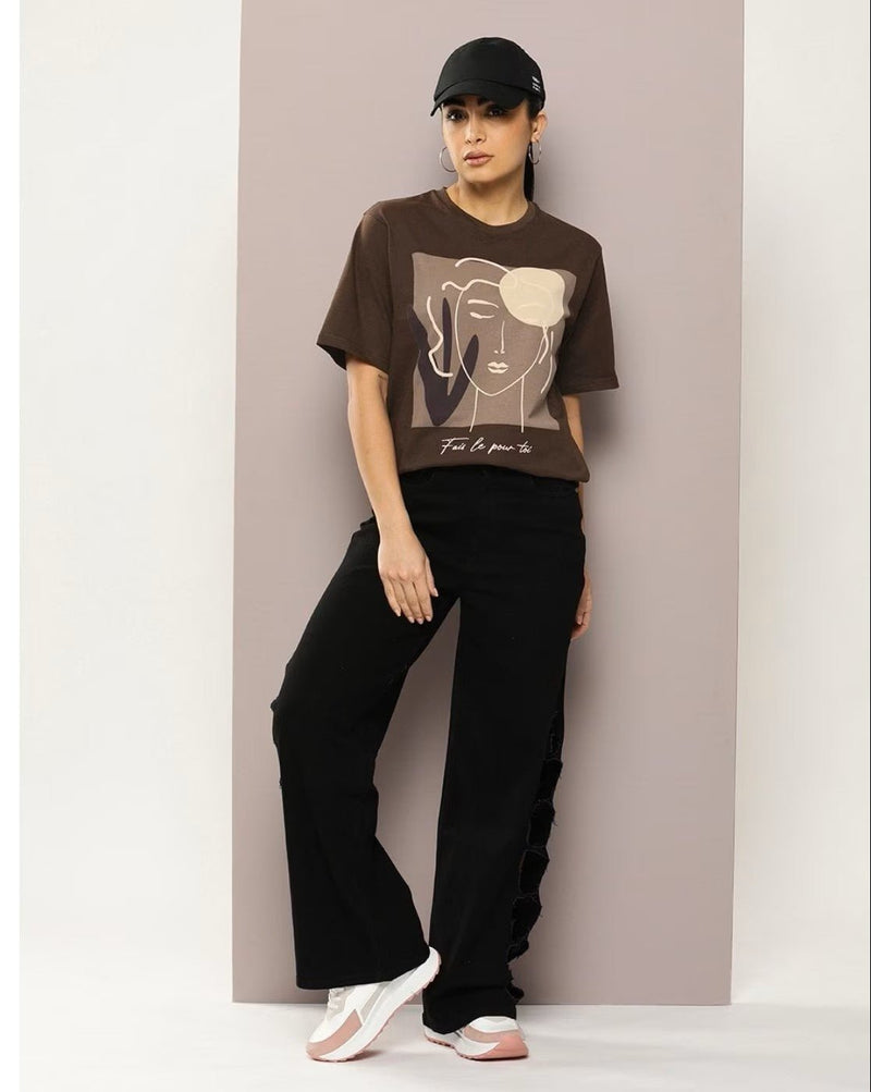 Oversized Graphic T-Shirt for Women