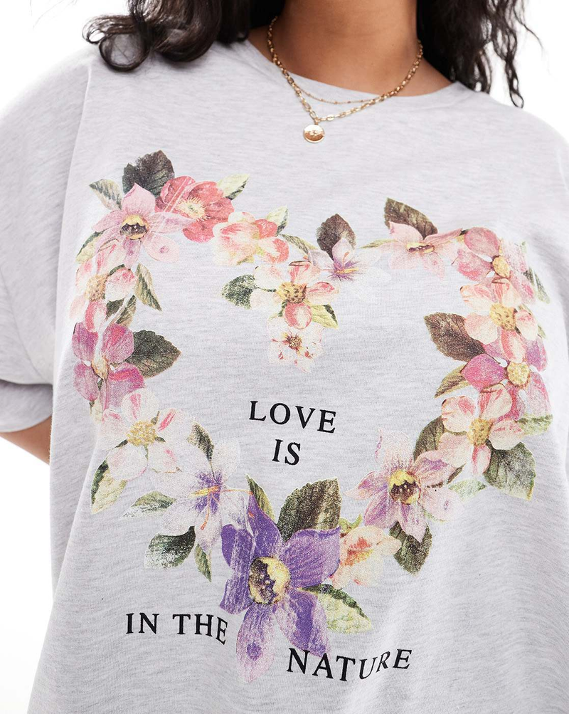 Plus Size Floral Graphic T-Shirt for Women