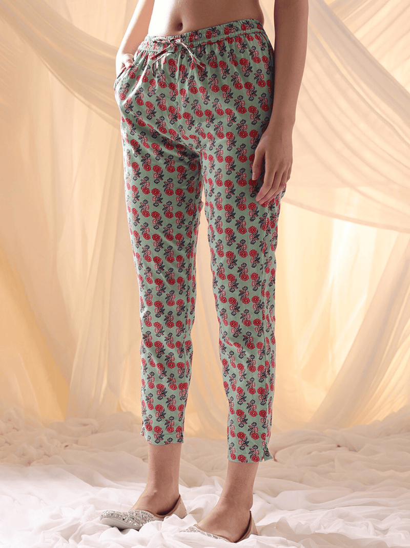 Teal Cotton Kurta Set Women - 3 Piece Outfit