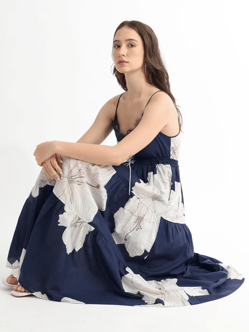 Sleeveless Cotton Midi Dress for Women