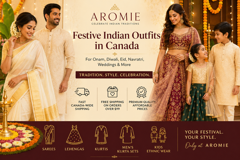 Festive Indian Outfits in Canada: Onam, Diwali, Eid & Navratri Styles