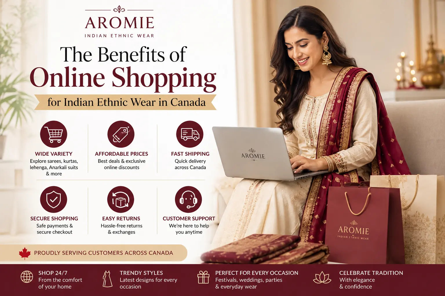 The Benefits of Online Shopping for Indian Ethnic Wear in Canada