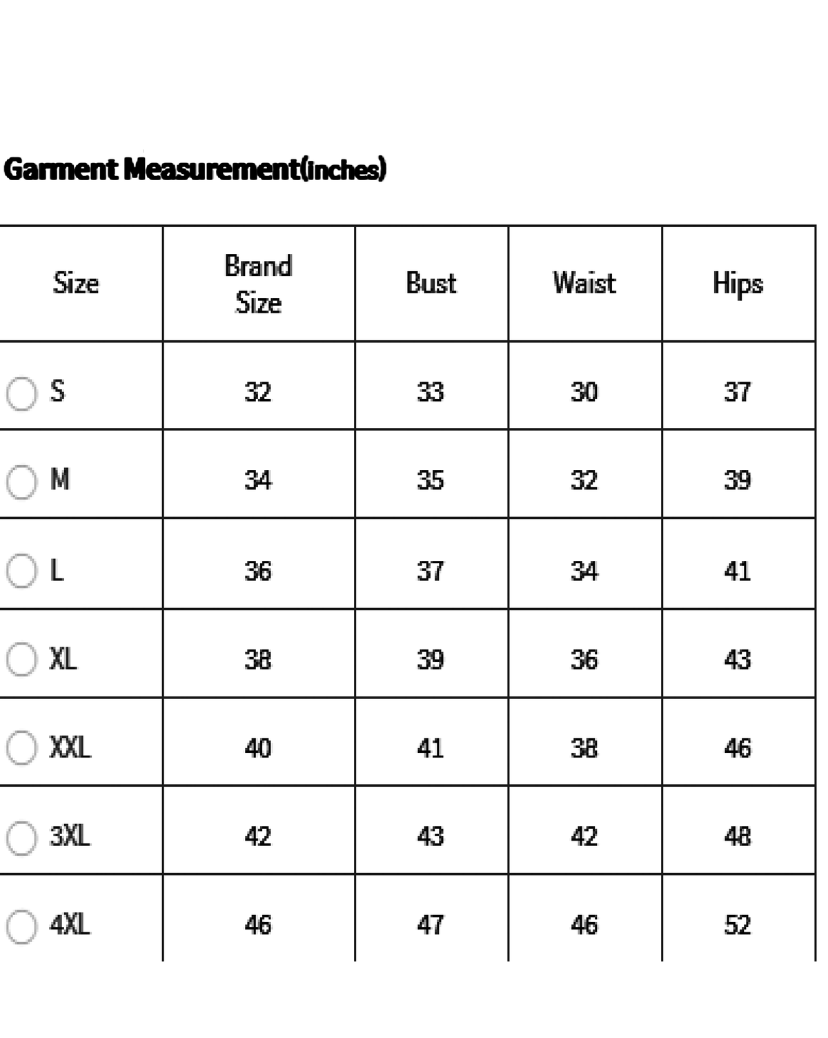 aromie three piece Kurtha size chart showing bust waist hips measurements Embroidered Anarkali Kurta Set