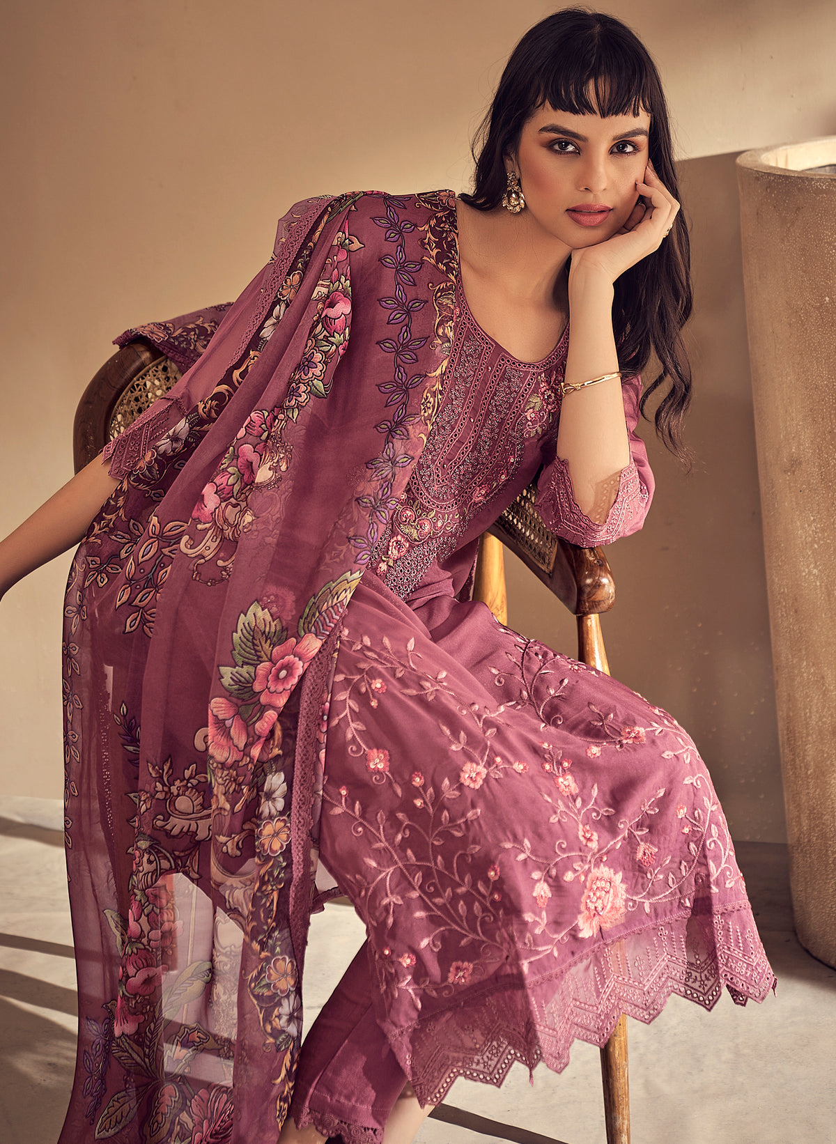 embroidered organza kurta sets