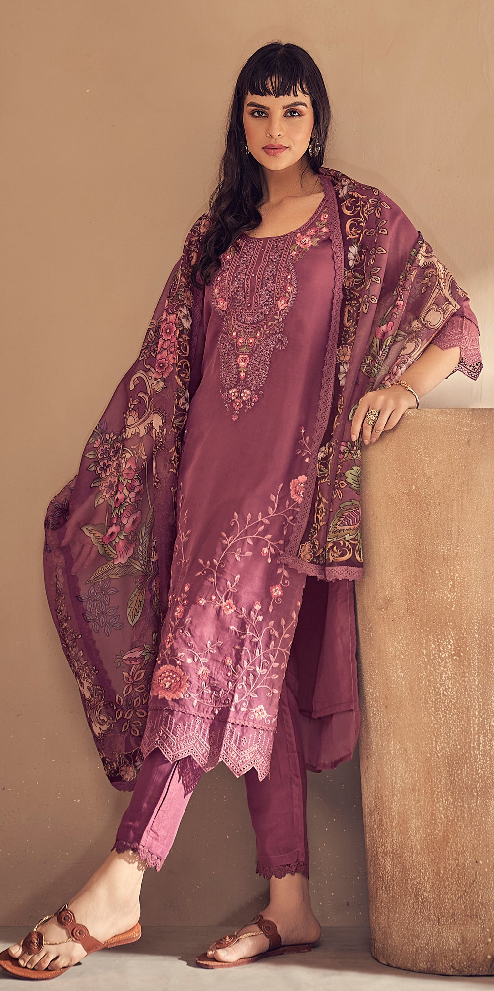 embroidered organza kurta sets