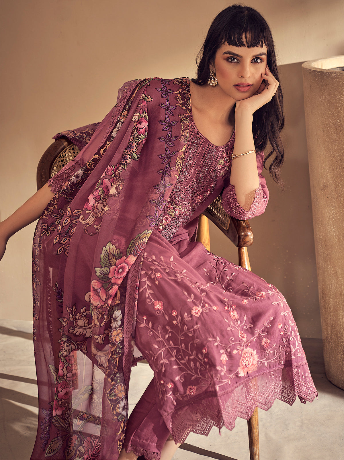 embroidered organza kurta sets