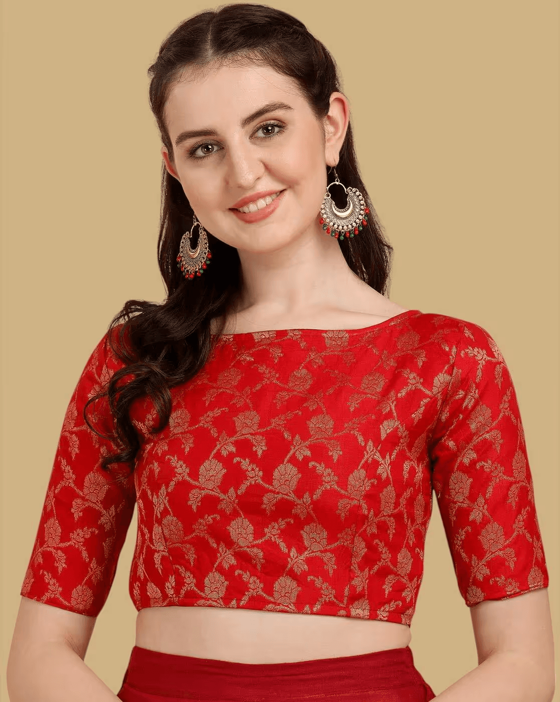 Women Embellished Back Open Blouse