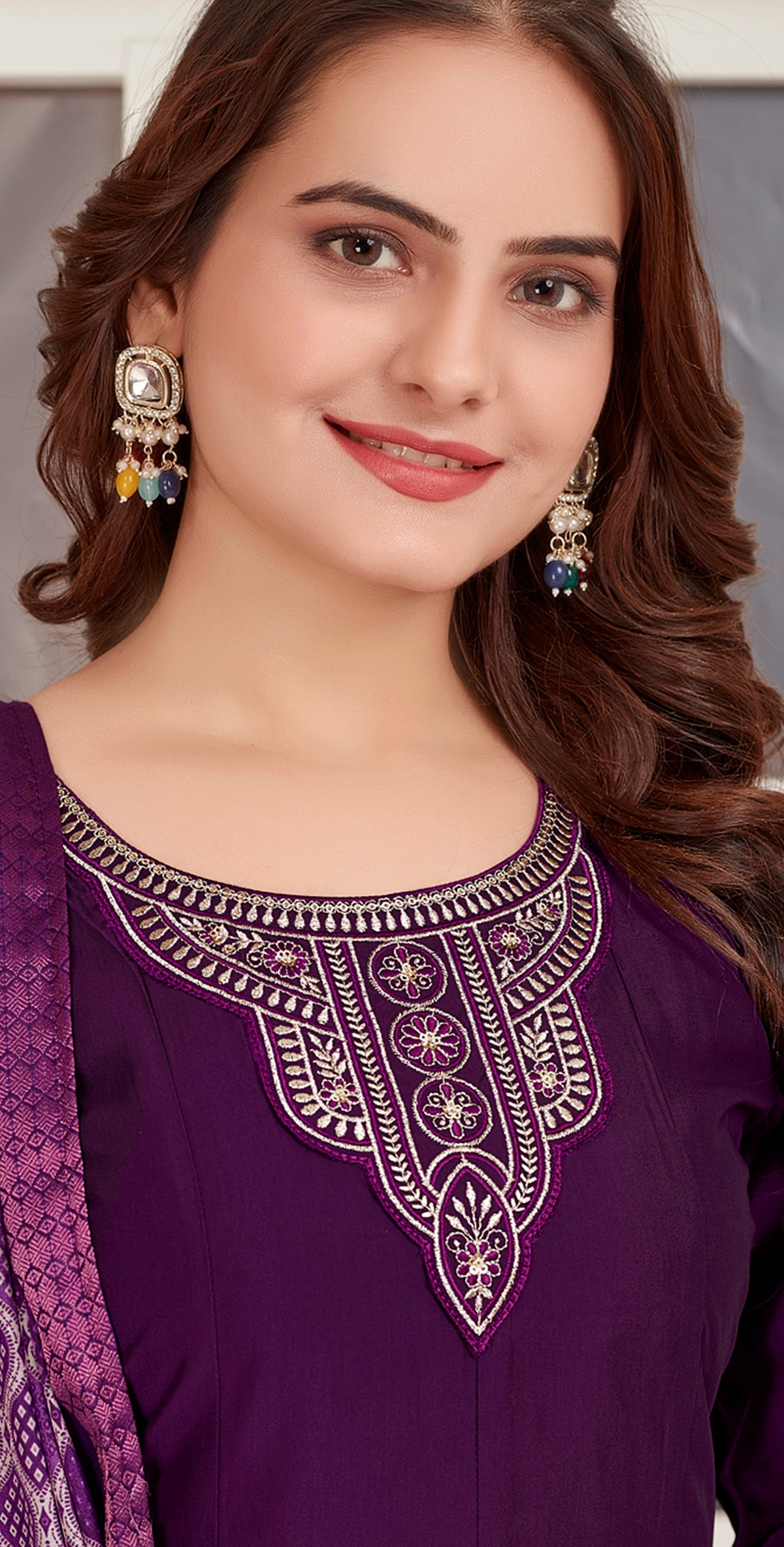 Aromie purple silk Kurta Set Canada - Chic & Elegant