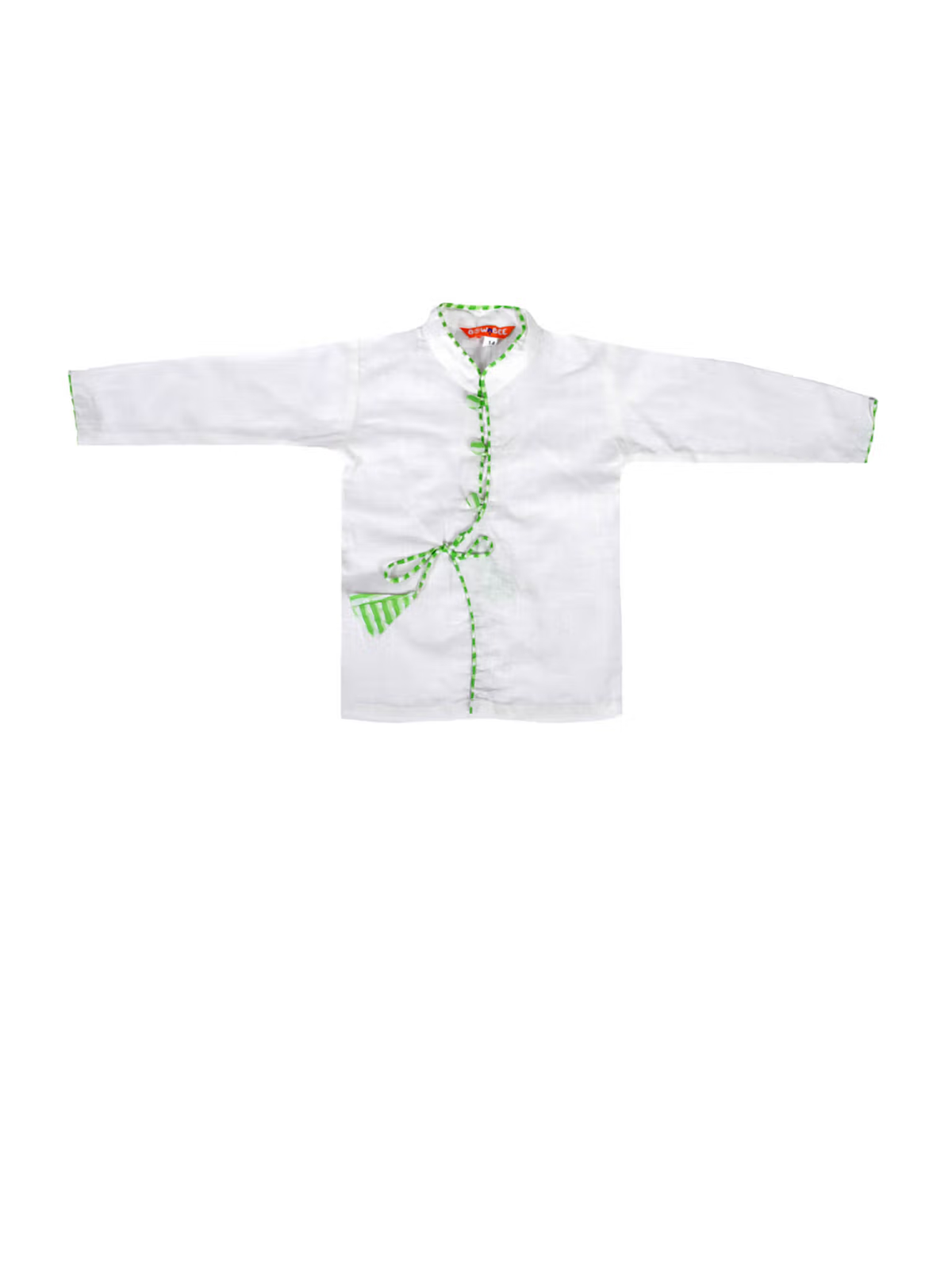 Ethnic Dhoti Kurta for New Born Baby Boy- White (Set of 2)