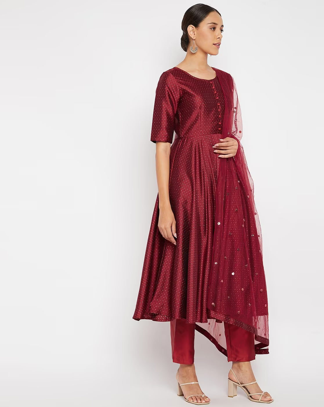 Embellished Anarkali Kurta Set