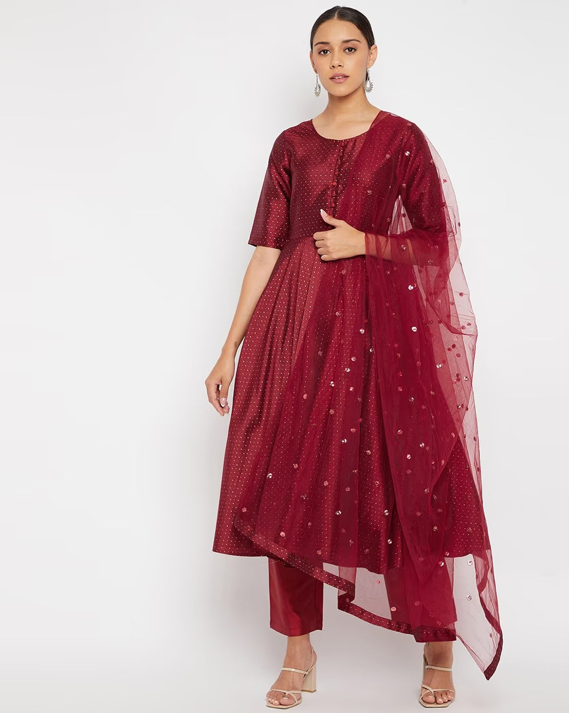 Embellished Anarkali Kurta Set