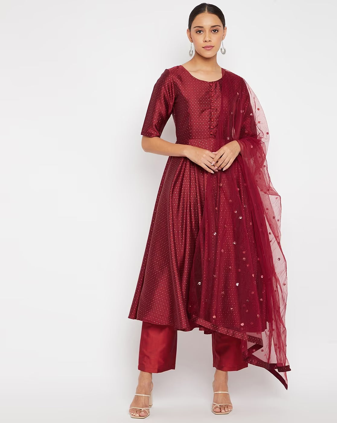 Embellished Anarkali Kurta Set