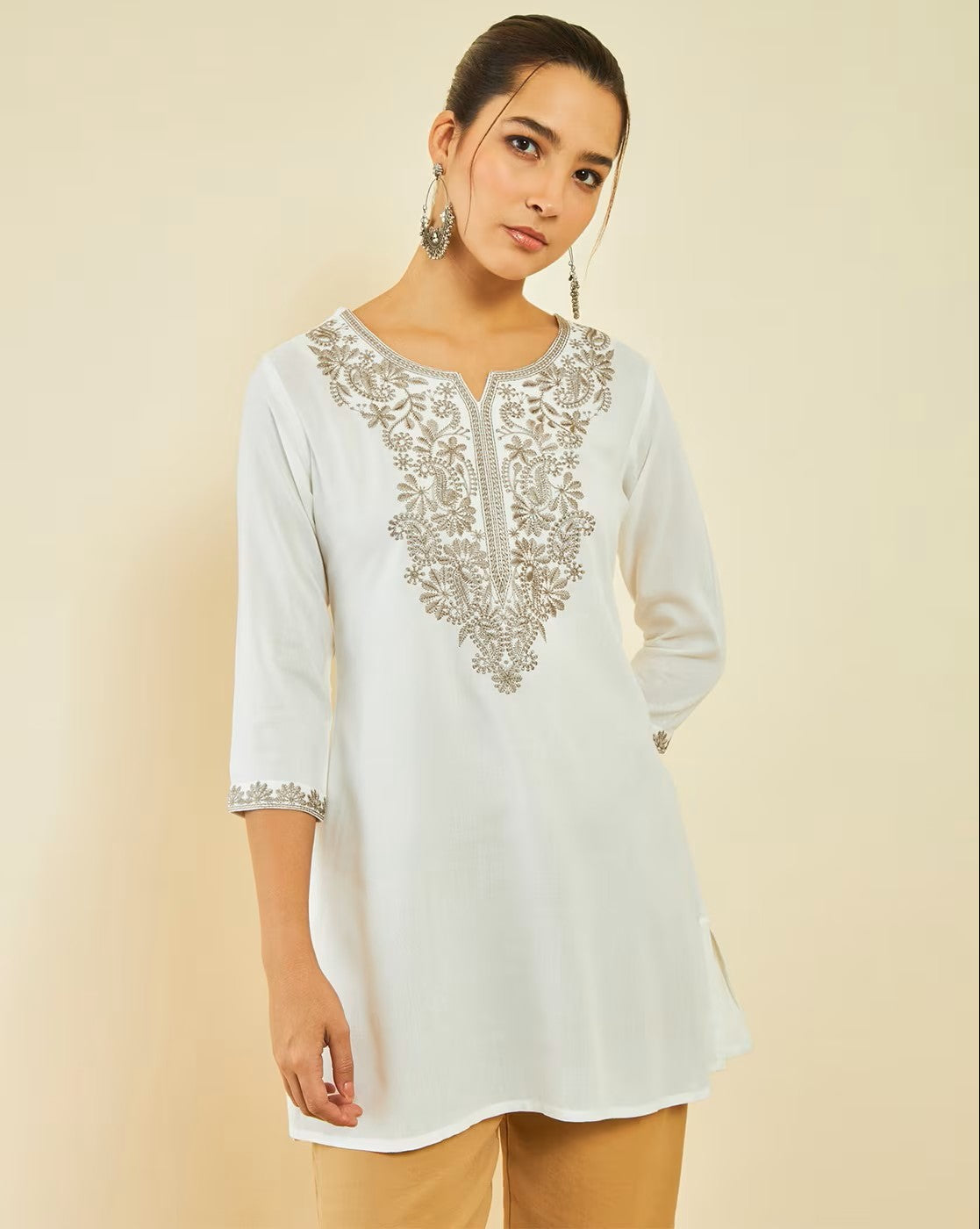 Floral Embroidered Tunic