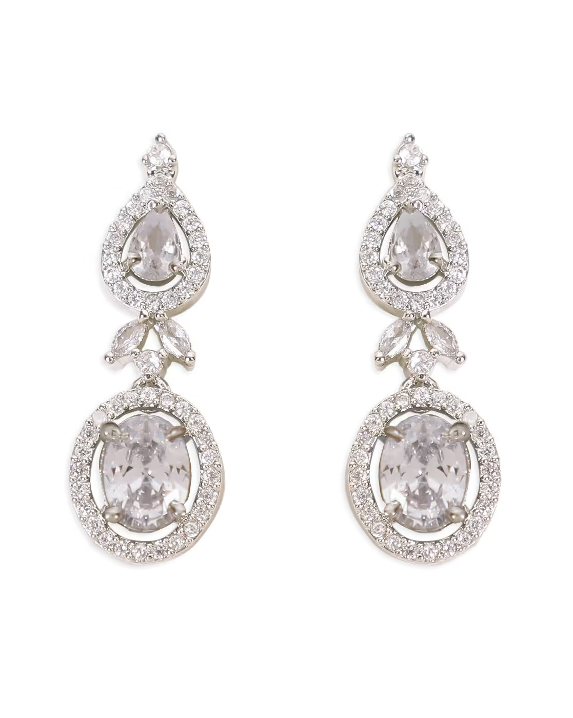 Stone-Studded Necklace & Earrings Set | FS