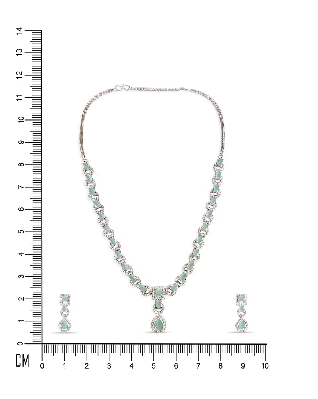 Silver Plated Necklace Set with Elegant Design