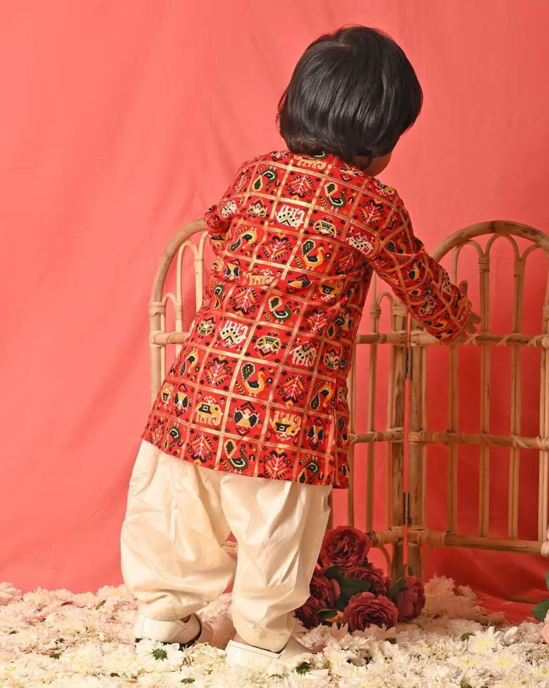 Boys Kurta Pyjama Set with Full Sleeves