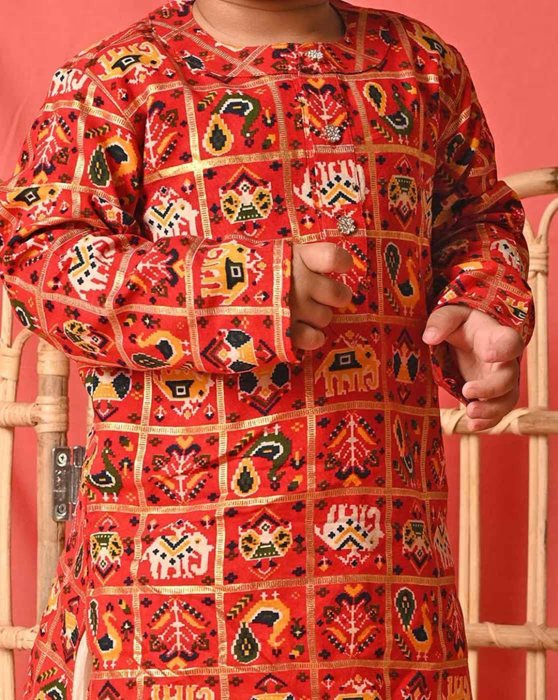 Boys Kurta Pyjama Set with Full Sleeves