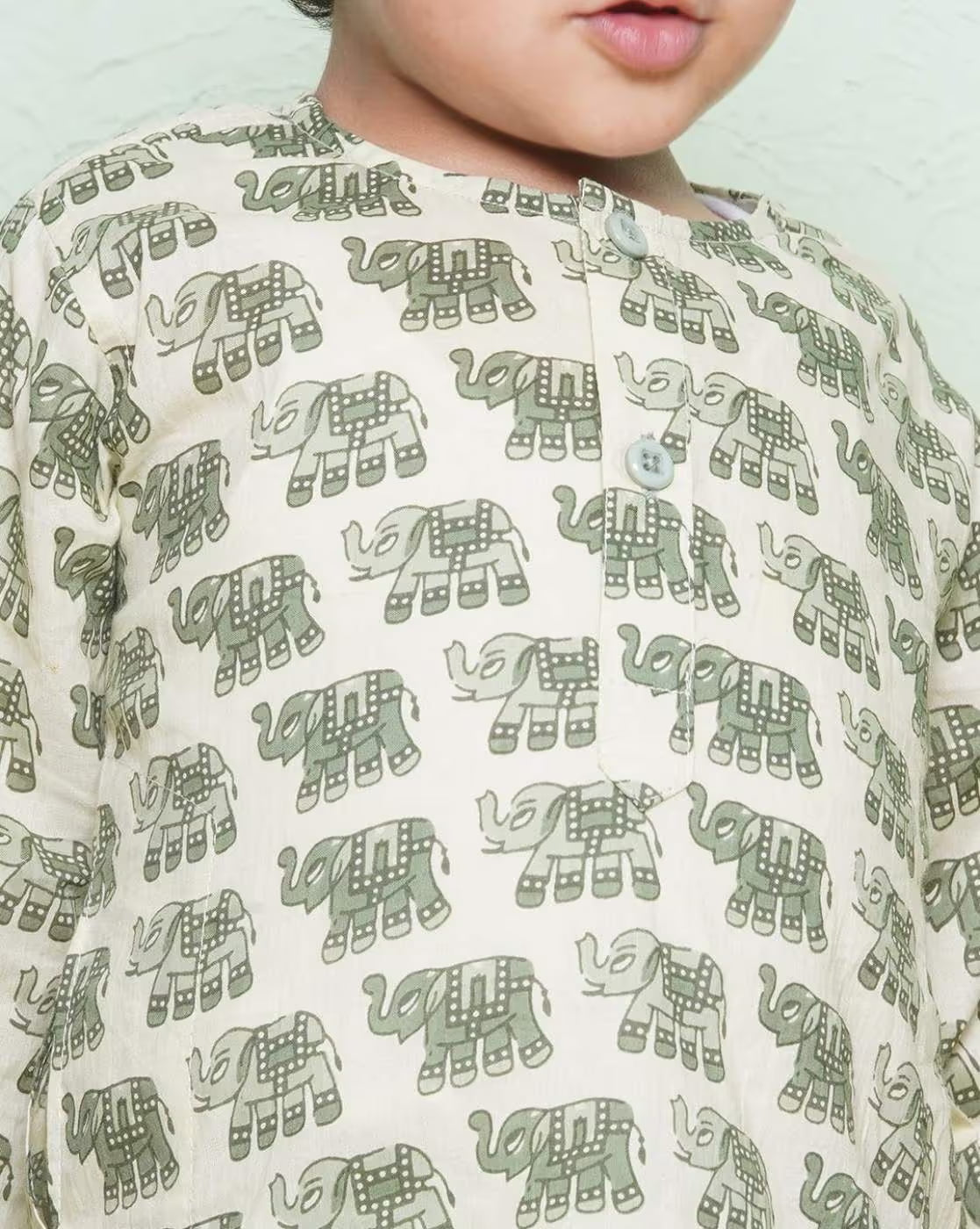 Boy Animal Print Kurta & Dhotis Set
