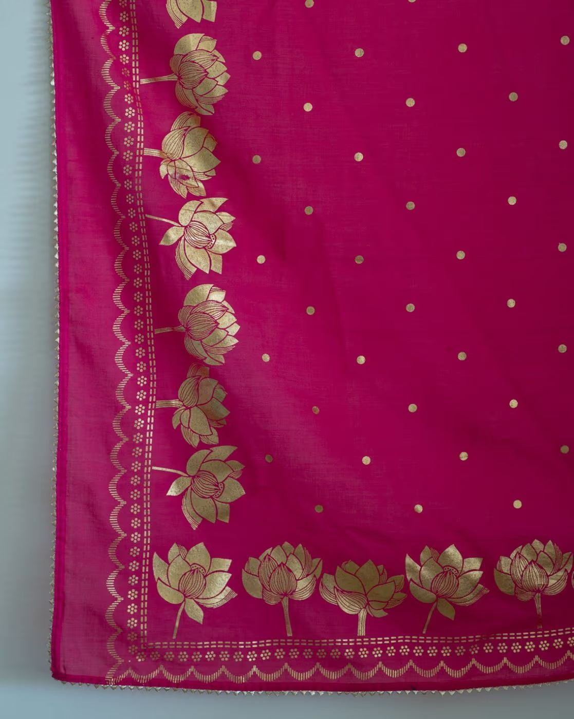 Floral Print Cotton Saree