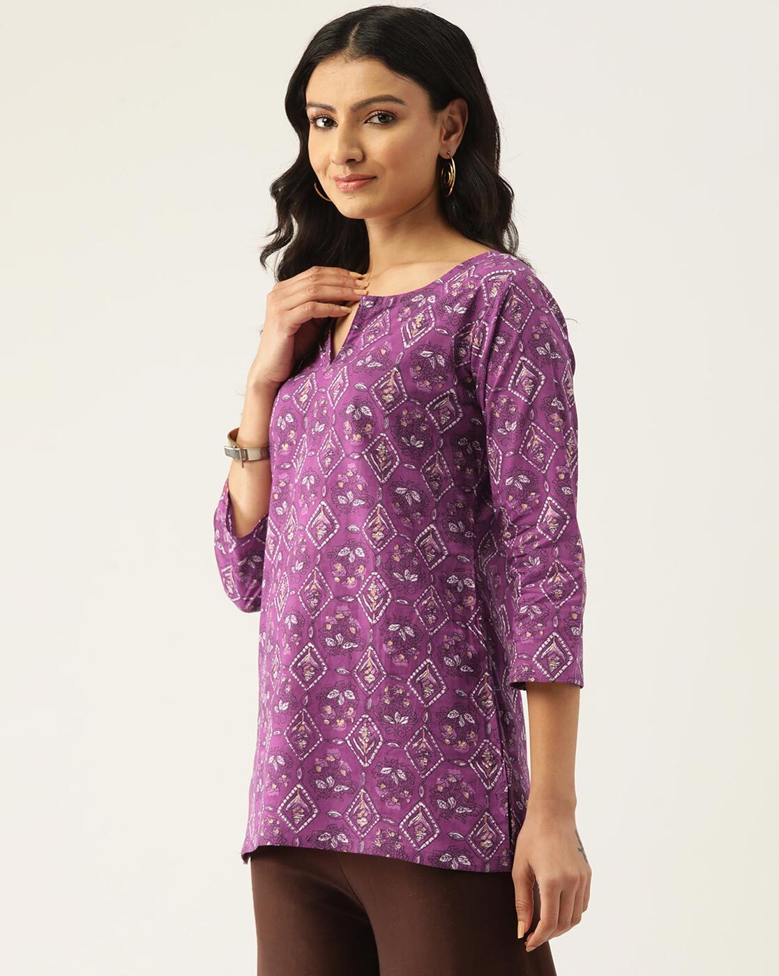 Women Floral Print Straight Kurti