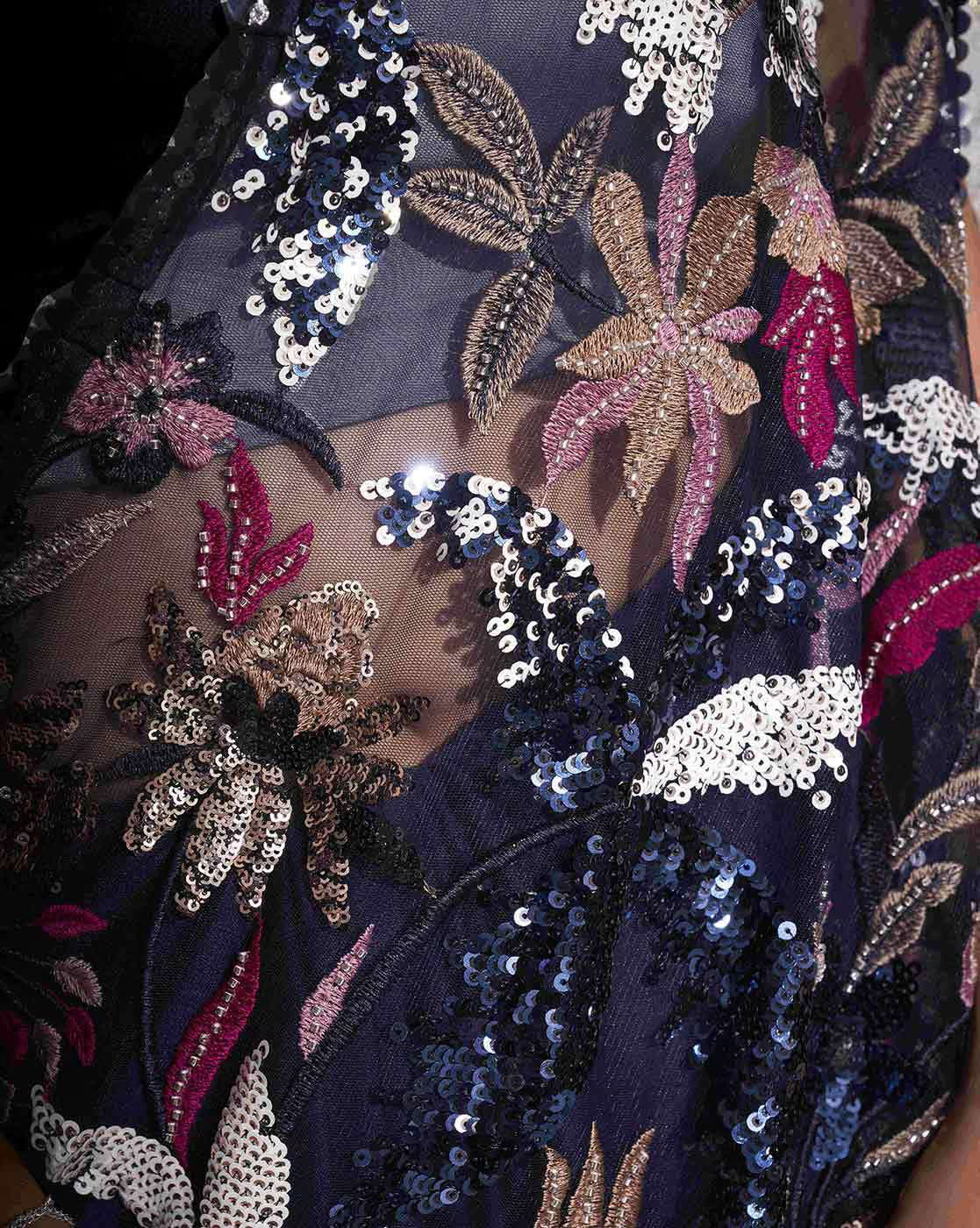 Women Embellished Half-and-Half Saree