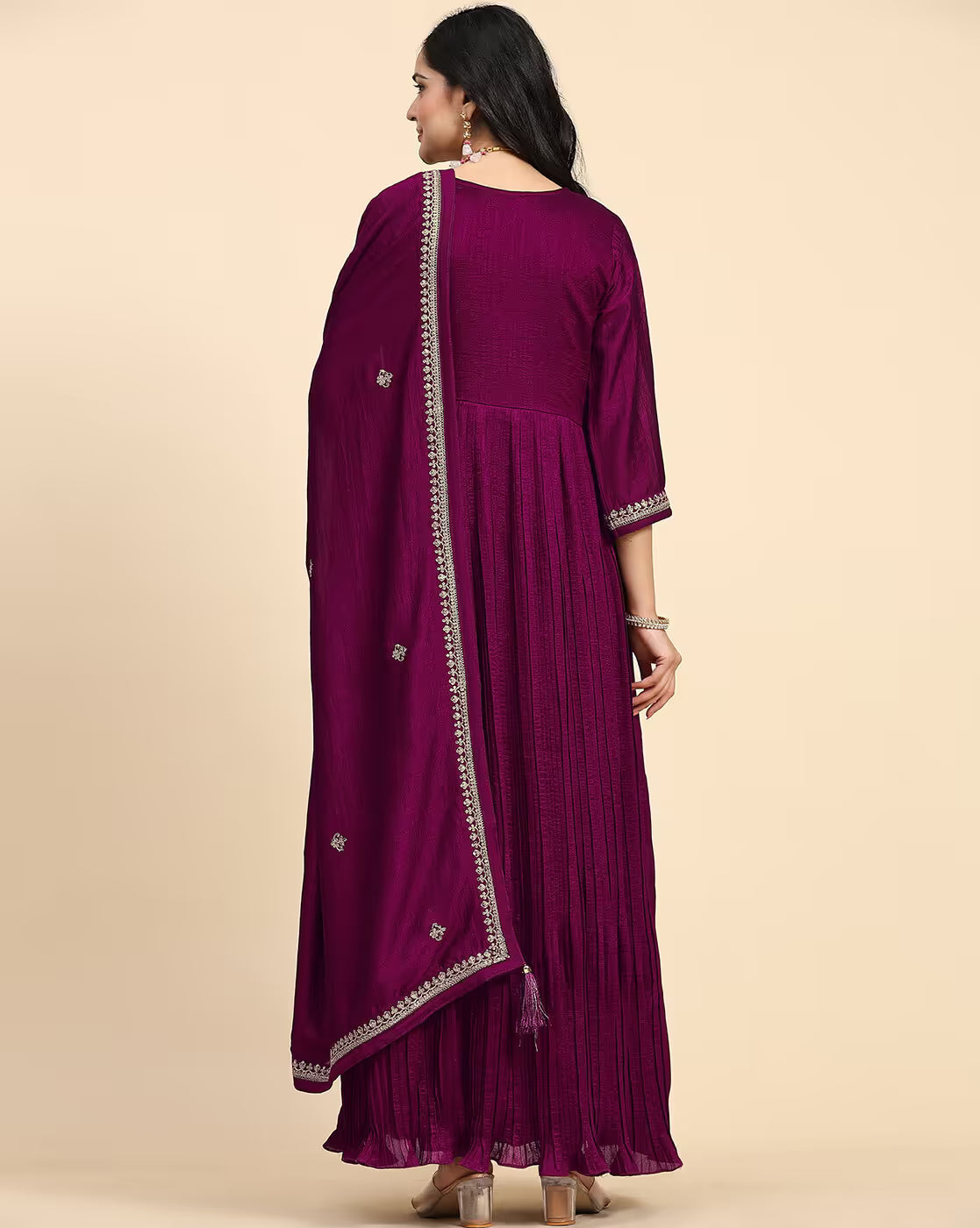 Women Embroidery Anarkali Kurta Set with Dupatta
