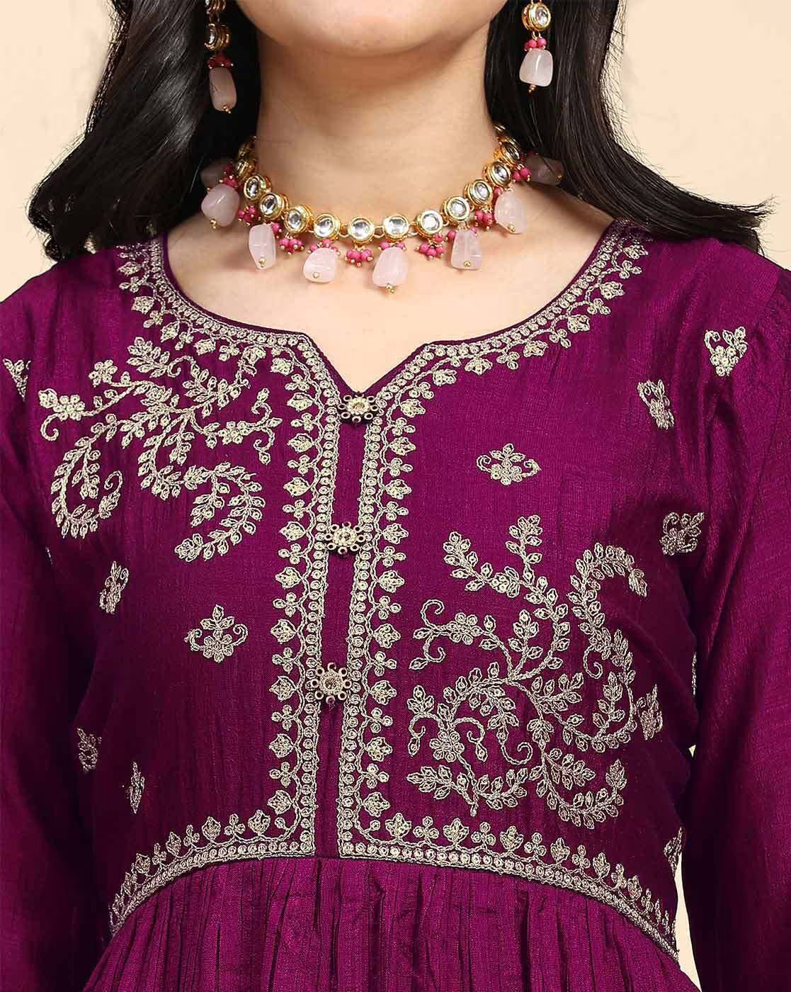 Women Embroidery Anarkali Kurta Set with Dupatta