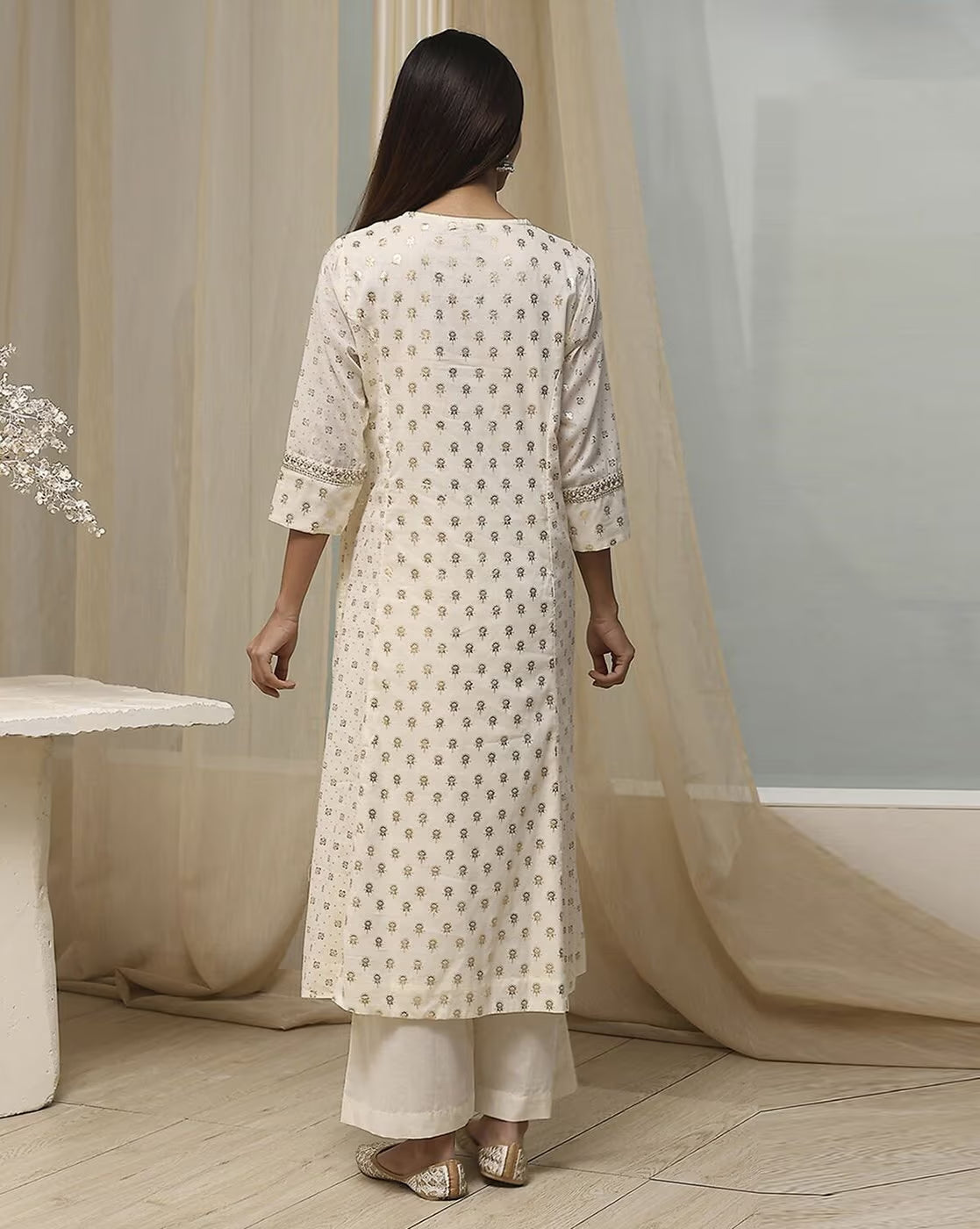Women Floral Print A-Line Kurta with Palazzos & Dupatta