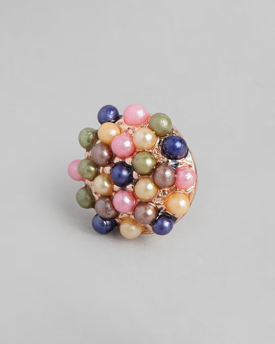 Rose-Gold-Plated Pearls Studded Earrings | FreeSize