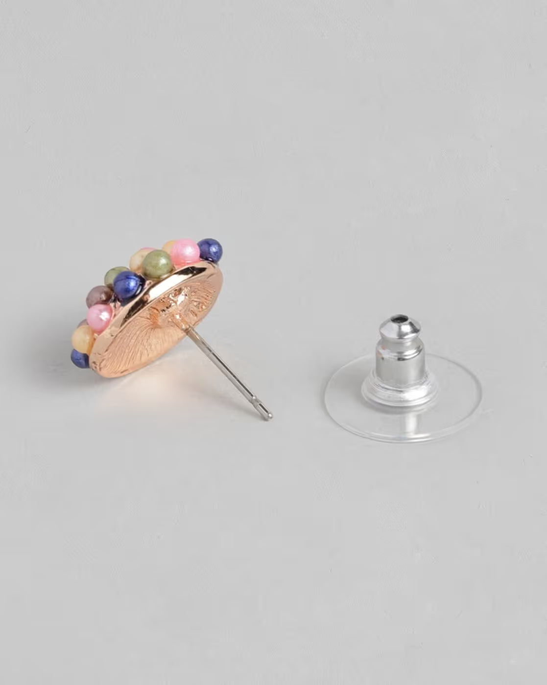 Rose-Gold-Plated Pearls Studded Earrings | FreeSize