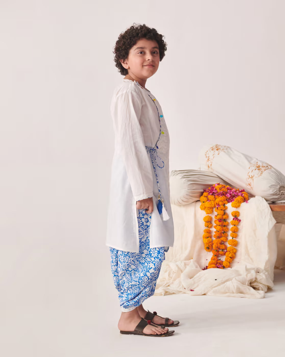 Boys Embroidered Kurta Dhotis Set
