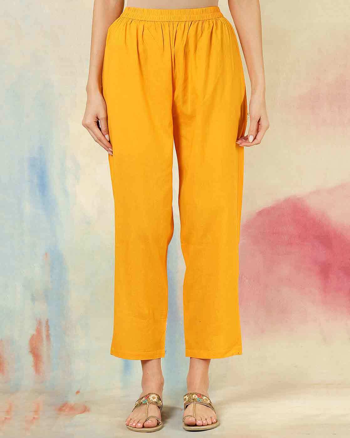aromie three piece kurtha showing mustard straight pants and sandals for maroon anarkali dress online shoppers