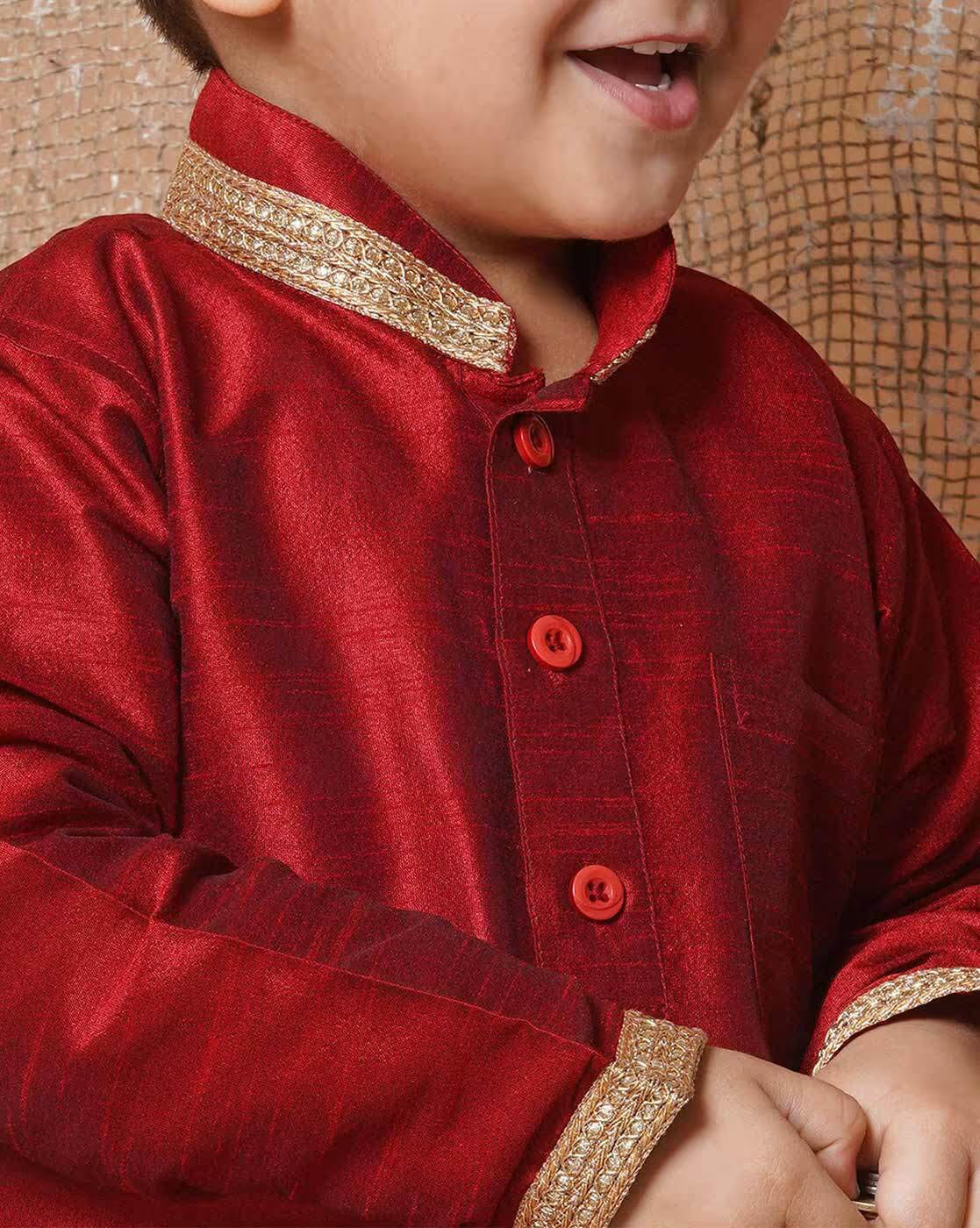 Boys Embellished Kurta Dhoti Set