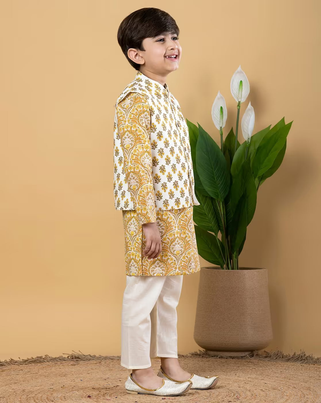Boys Cotton Kurta Pyjama Set