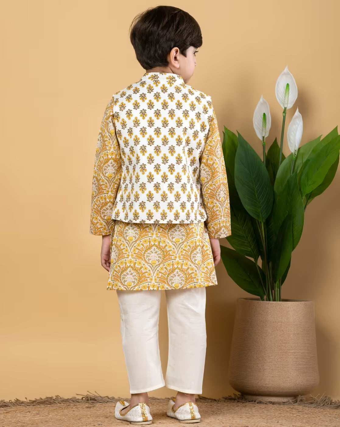 Boys Cotton Kurta Pyjama Set