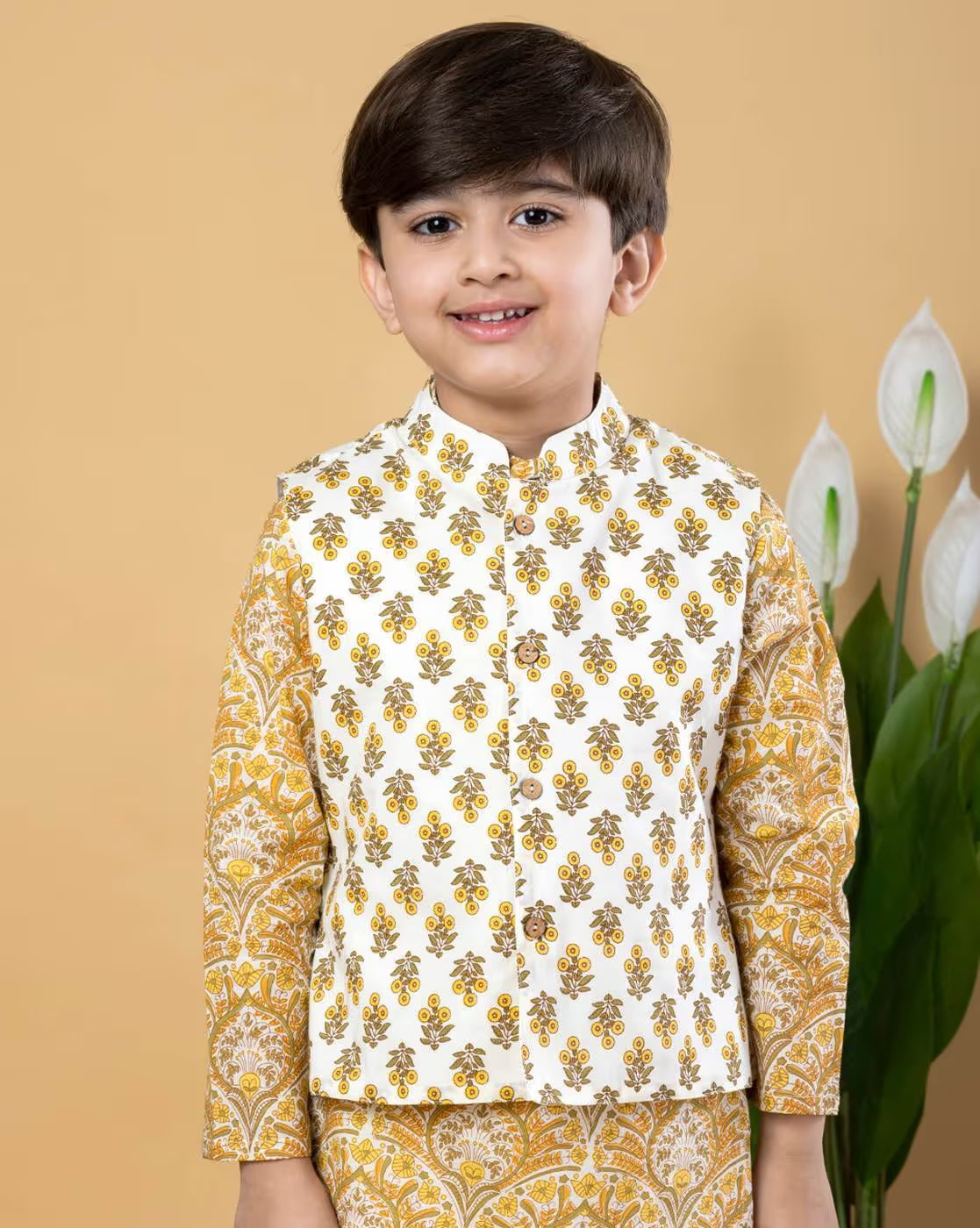 Boys Cotton Kurta Pyjama Set