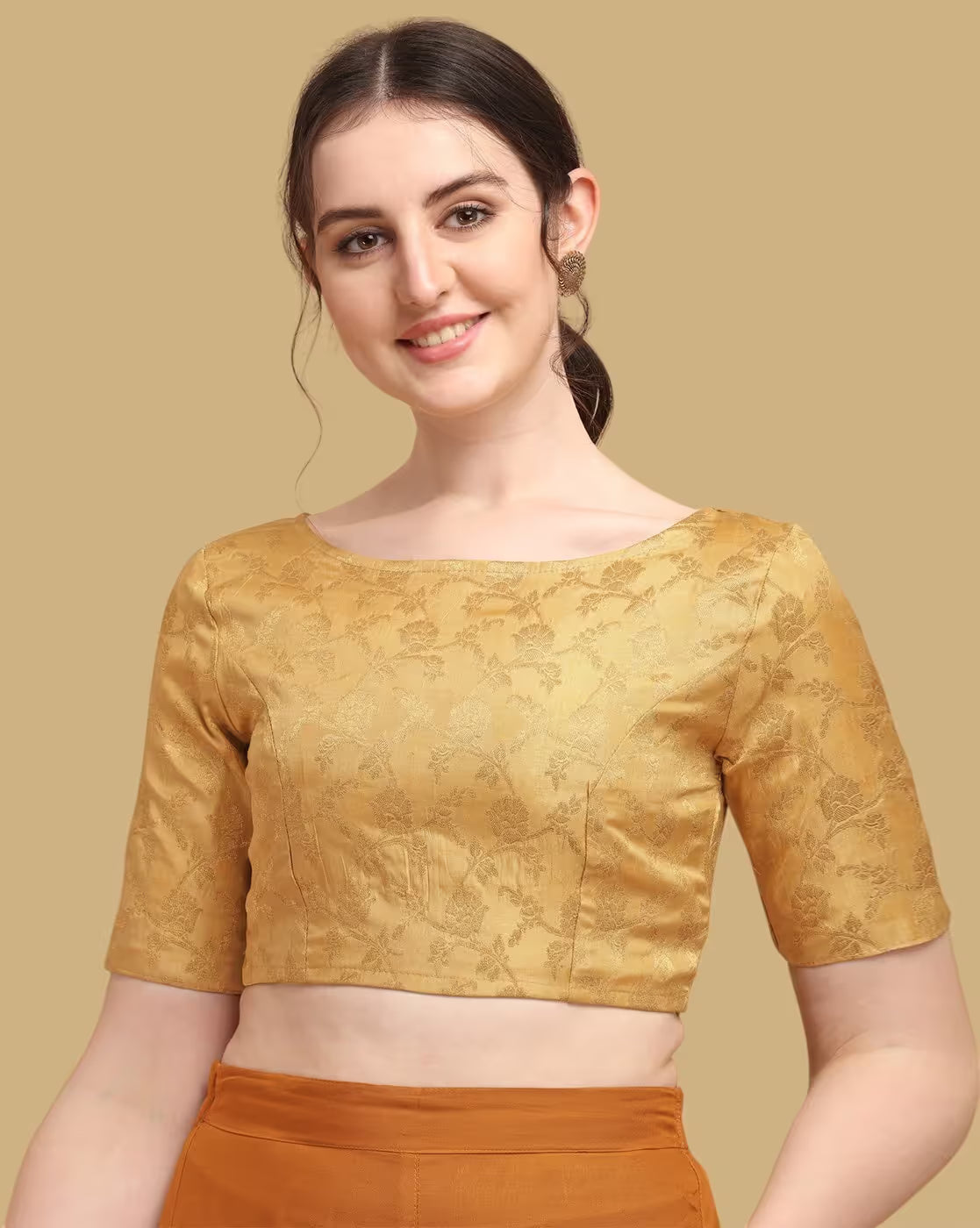 Women Embellished Back Open Blouse |