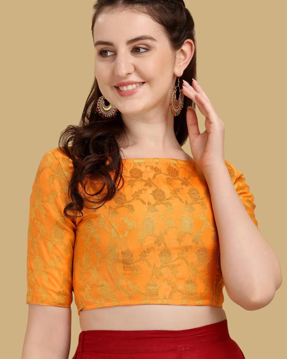 Women Embellished Back Open Blouse (Copy)