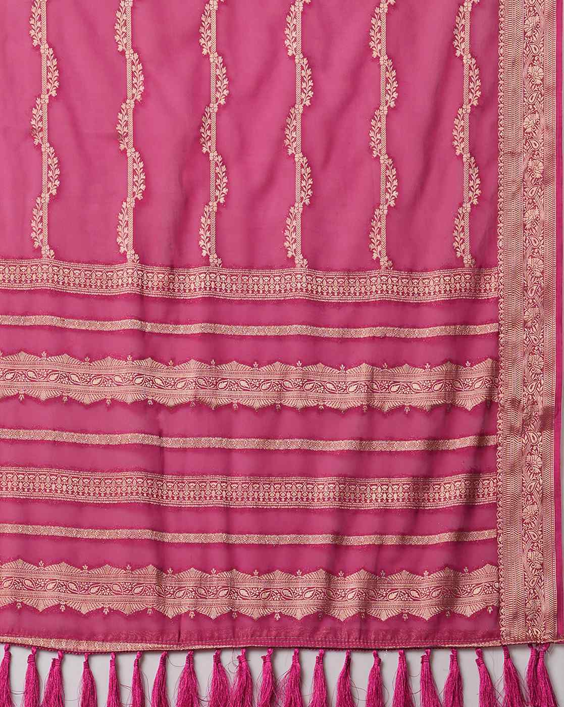 Designer Tussar Silk Saree - Elegant Pink Style
