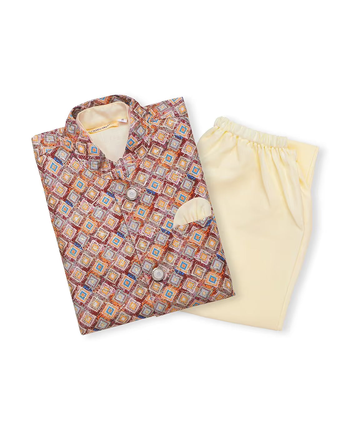 Boys Kurta Pyjama Set with Nehru Jacket
