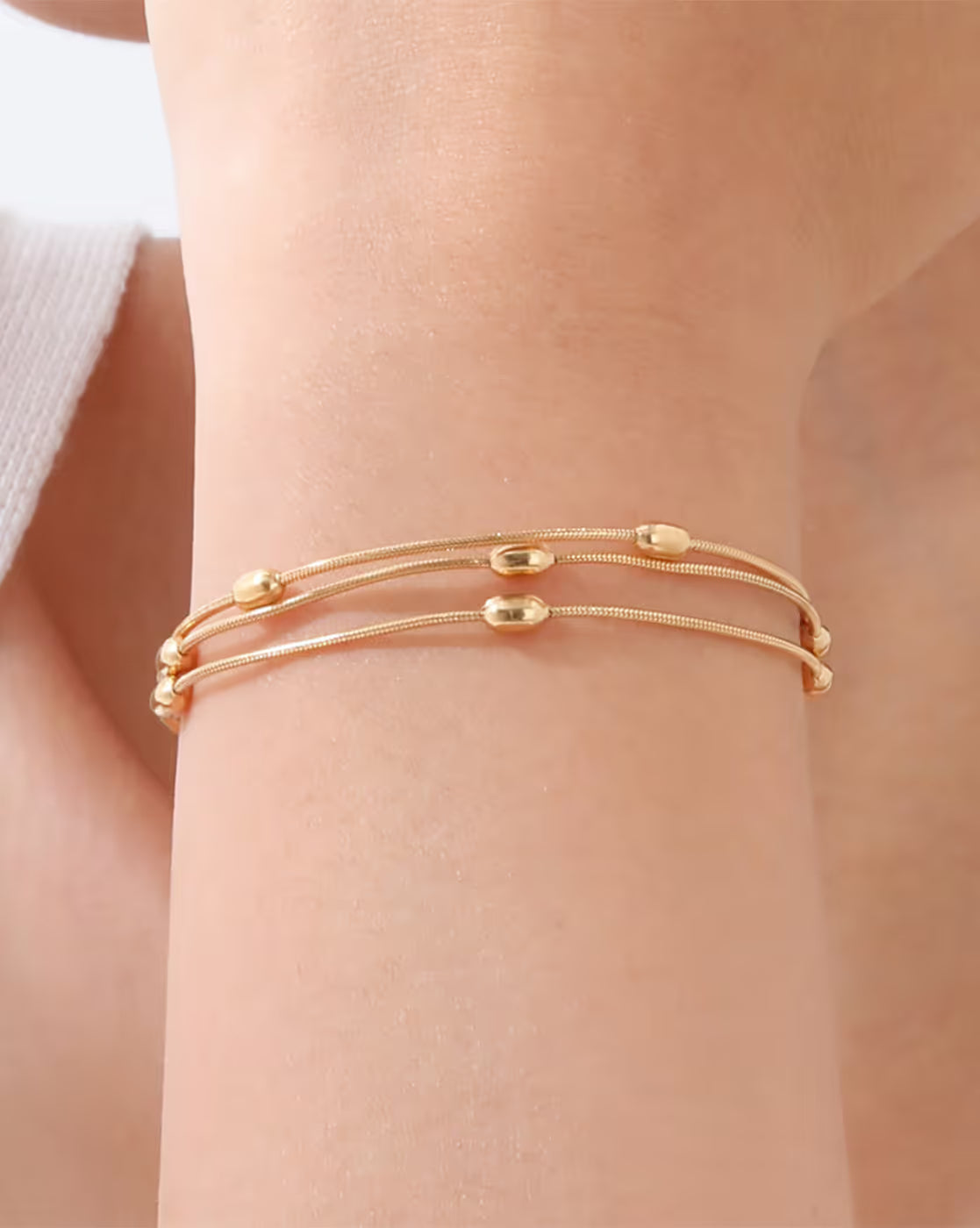 Women Triple Strand Link Bracelet