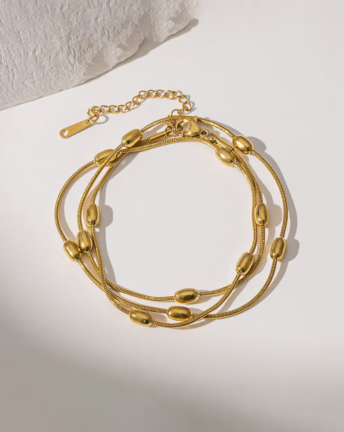Women Triple Strand Link Bracelet