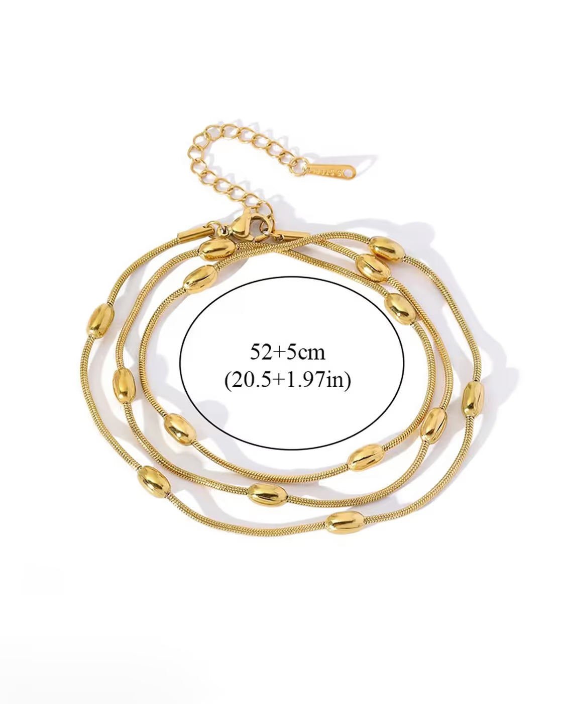 Women Triple Strand Link Bracelet